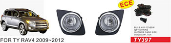 Противотуманные фары Toyota RAV 4 2009-2012г DLAA TY397, провода, кнопка