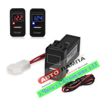 10253+DD Розетка USB в гнездо кнопки TOYOTA с вольтметром