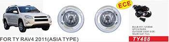 Противотуманные фары Toyota RAV 4 2011г DLAA TY488, провода, кнопка
