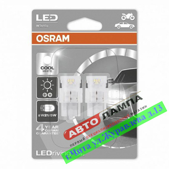 Osram T20 (W21/5W) 12V 1.7W LEDriving 6000K w3*16q 7716CW-02B