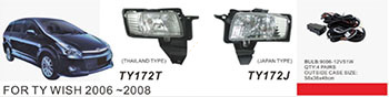 Противотуманные фары Toyota WISH  2006г (Japan type) DLAA TY172J, провода, кнопка