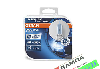 Osram HB3 9005 12V 60W COOL BLUE INTENSE 4200K P20d 9005CBI-HCB