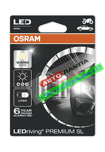 Osram T8.5 T4W 12V 1W LEDriving 4000K BA9s 3850WW-02B