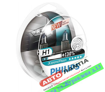 Philips H1 12V 55W X-tremeVision +130%  P14.5s 12258XV+S2
