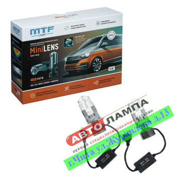 MTF H4 12V 24/36W Светодиодные линзы MiniLENS Led 4000lm 5500K  EVH4K5