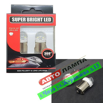 893+FF Светодиодная лампа Super Bright Led R5W 12V 6SMD2835 6000K