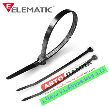 5327E ELEMATIC Стяжка пластиковая 365*7.5 Черный