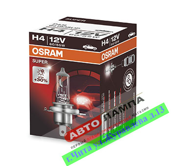 Osram H4 12V 60/55W SUPER +30%  P43t 64193SUP