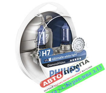 Philips H7 12V 55W DiamondVision  PX26d 12972DVS2