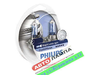 Philips H11 12V 55W CrystalVision  PGJ19-2 12362CVSM