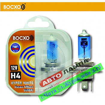 Восход H4 12V 60/55W HYPER WHITE 5000KP43t 80614 HW
