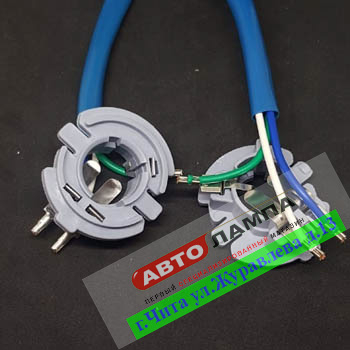 RA 211190 Патрон фары МОТО, пластик BA20D (mod:1)  BA20d
