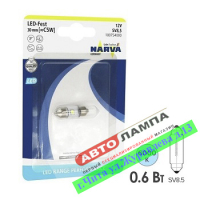 Narva C5W 12V 0.6W Range Performance Led 30mm 6500K SV8.5-8 18075