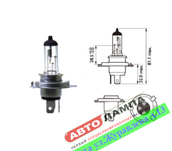 Xencn H4 12V 60/55W Standard 8411L  P43t