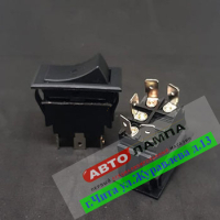 8186+DD Клавиша R13-99B Черная с диодом 2 положения