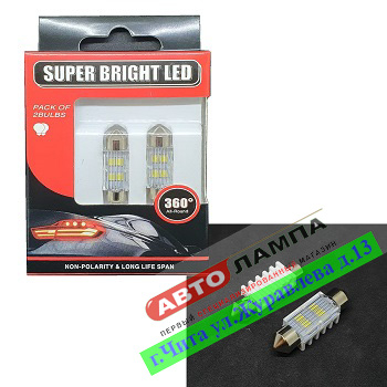 940+FF Светодиодная лампа Super Bright Led C5W 24V 36mm 4SMD2835 6000K
