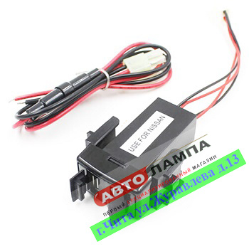 11200+DD   Розетка двойная USB в гнездо кнопки NISSAN