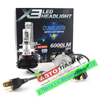 X3 H4 12v-24v - Светодиодная лампа Led 659+FF