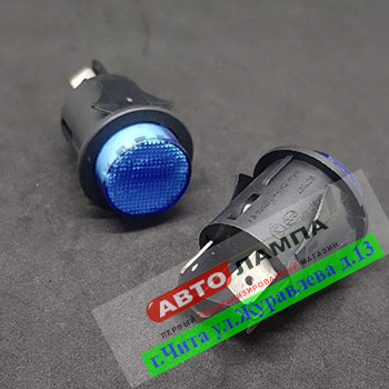 8400+DD   Кнопка SC-7087 с фиксацией 12В Синяя
