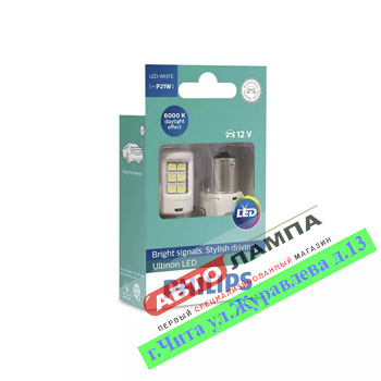 Philips P21W 12V 1.95W Ultinon Led 190lm 6000K BA15s 11498ULWX2