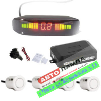 LED005-4S-W+ZZ Комплект Парковочный радар, 4 датчика, LED (белый)