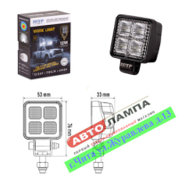 Светодиодная инсталляция MTF 12-24V, 12W, 1100lm (квадратная) 6000K MTF CL12K6S