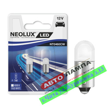 Neolux T8.5 T4W 12V 0.65W 30lm Led 6000K BA9s NT0460CW-02B