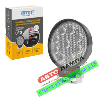 Светодиодная инсталляция MTF 12-24V, 15W, 1950lm (круглая) 6000K  MTF PL15K6R