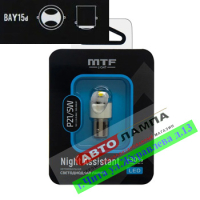 MTF P21/5W 12V 2.5W Night Assistant Led 6000K BAY15D NP21-5WW