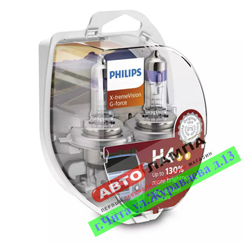 Philips H4 12V 60/55W X-tremeVision G-force +130%  P43t-38 12342XVGS2