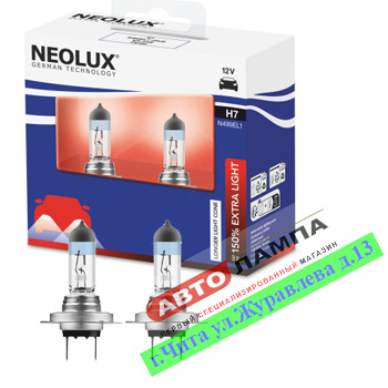 Neolux H7 12V 55W Extra Light +130%  PX26d N499EL1-2SCB